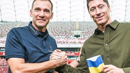 Robert Lewandowski con Shevchenko