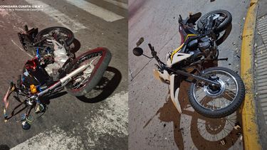 tres personas lesionadas tras un choque entre motocicletas en la capital