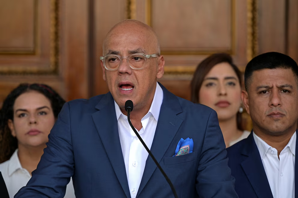 El presidente de la Asamblea Nacional de Venezuela, Jorge Rodríguez.