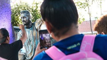 messi y la copa, inmortalizados en andalgala