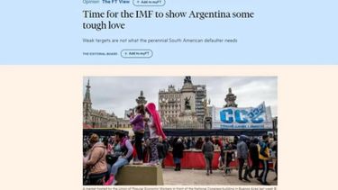 La nota publicada en el Financial Times.&nbsp;