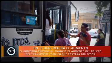 Aumento para el transporte público