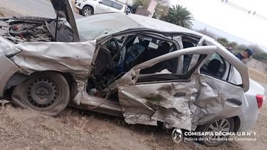 se produjo un accidente vial en el area industrial el pantanillo