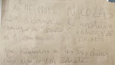 triple crimen en florencio varela: dejaron una nota en una comisaria con pistas sobre pequeno j