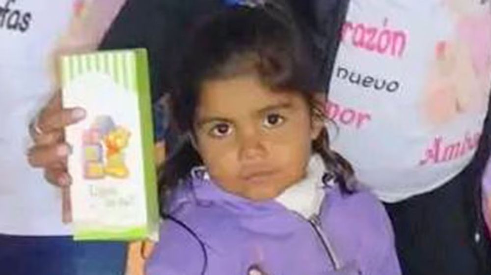 Zoe. La niña fue asesinada mientras jugaba en el patio de su casa.