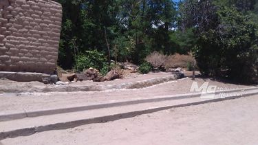 Una madre rescató a su pequeño hijo que había caído en un canal de riego