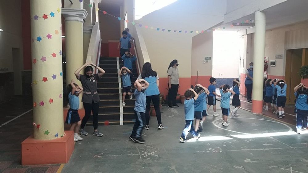Colegio del Carmen. Se llevo a cabo un simulacro tiempo atrás.&nbsp;