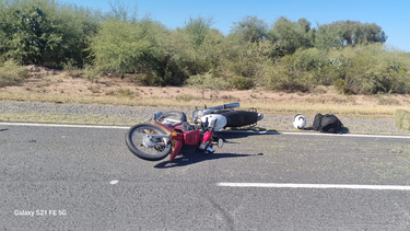 Chocaron dos motocicletas en el Ruta nacional 60